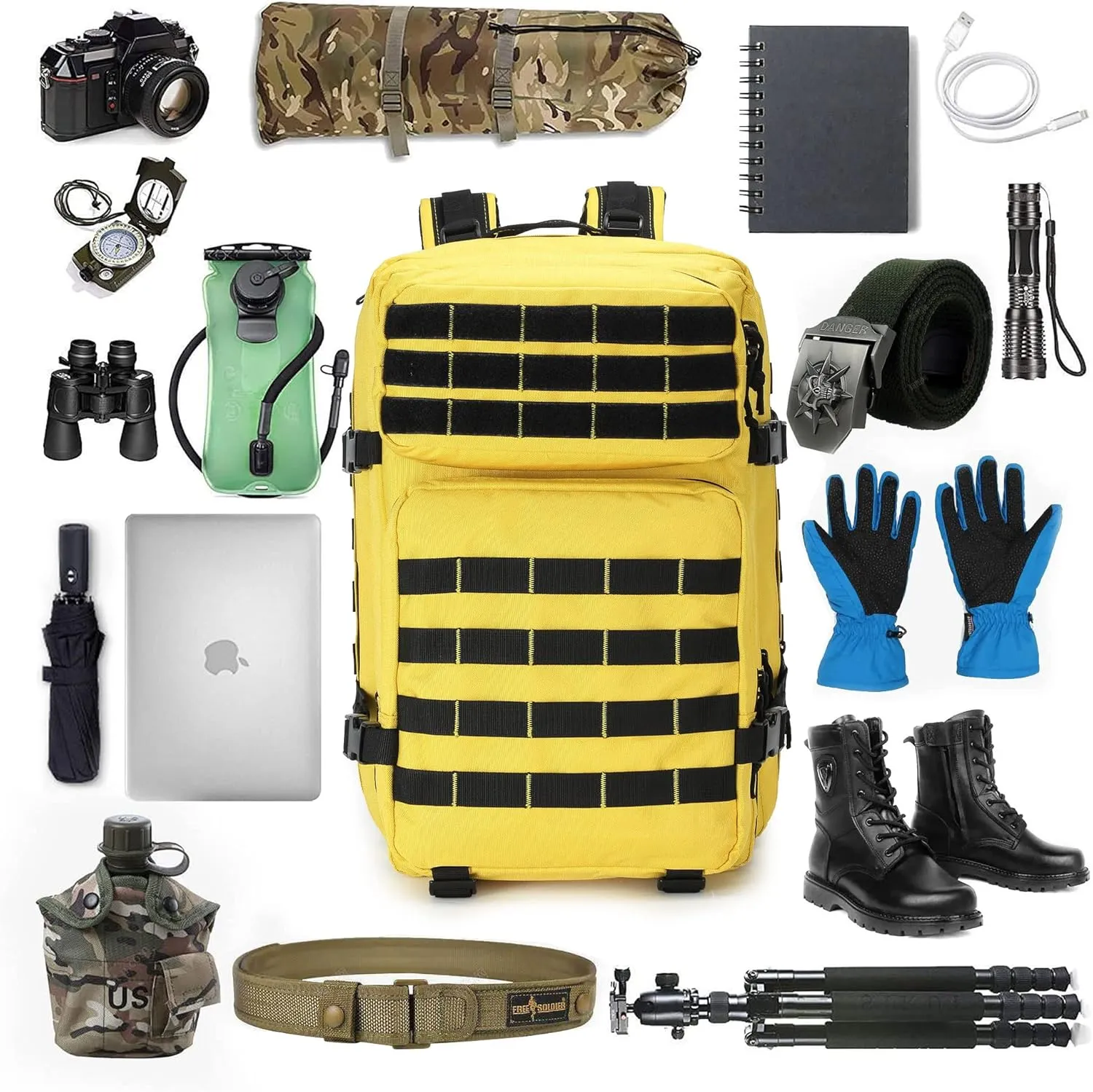 Military Tactical Backpack Army 3 Days Assault Pack Bag Large Rucksack with Molle System Hiking Treeking Rucksack