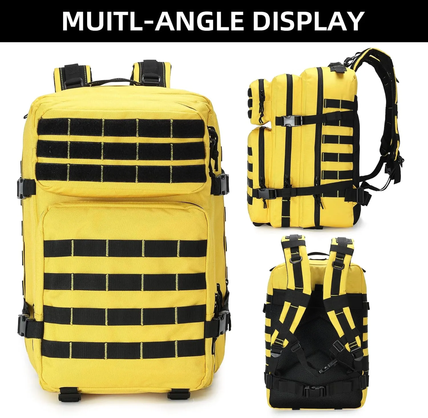 Military Tactical Backpack Army 3 Days Assault Pack Bag Large Rucksack with Molle System Hiking Treeking Rucksack