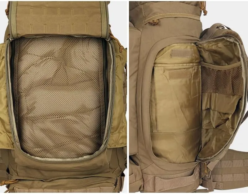 Military Tactical Backpack, Large Hiking Rucksack for Camping, Survival, Adventure Hunting (brown, 29in*14.5in*12.6in)