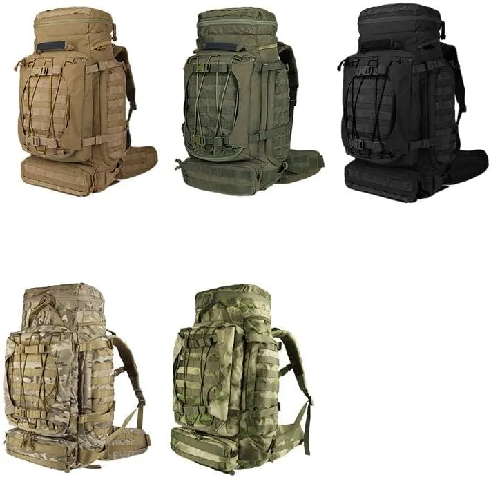 Military Tactical Backpack, Large Hiking Rucksack for Camping, Survival, Adventure Hunting (brown, 29in*14.5in*12.6in)
