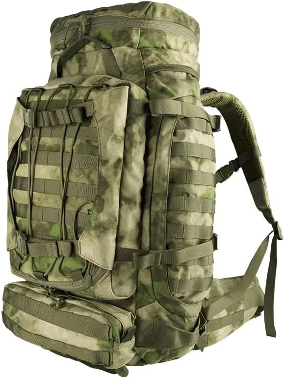 Military Tactical Backpack, Large Hiking Rucksack for Camping, Survival, Adventure Hunting (Jungle camouflage, 29in*14.5in*12.6in)