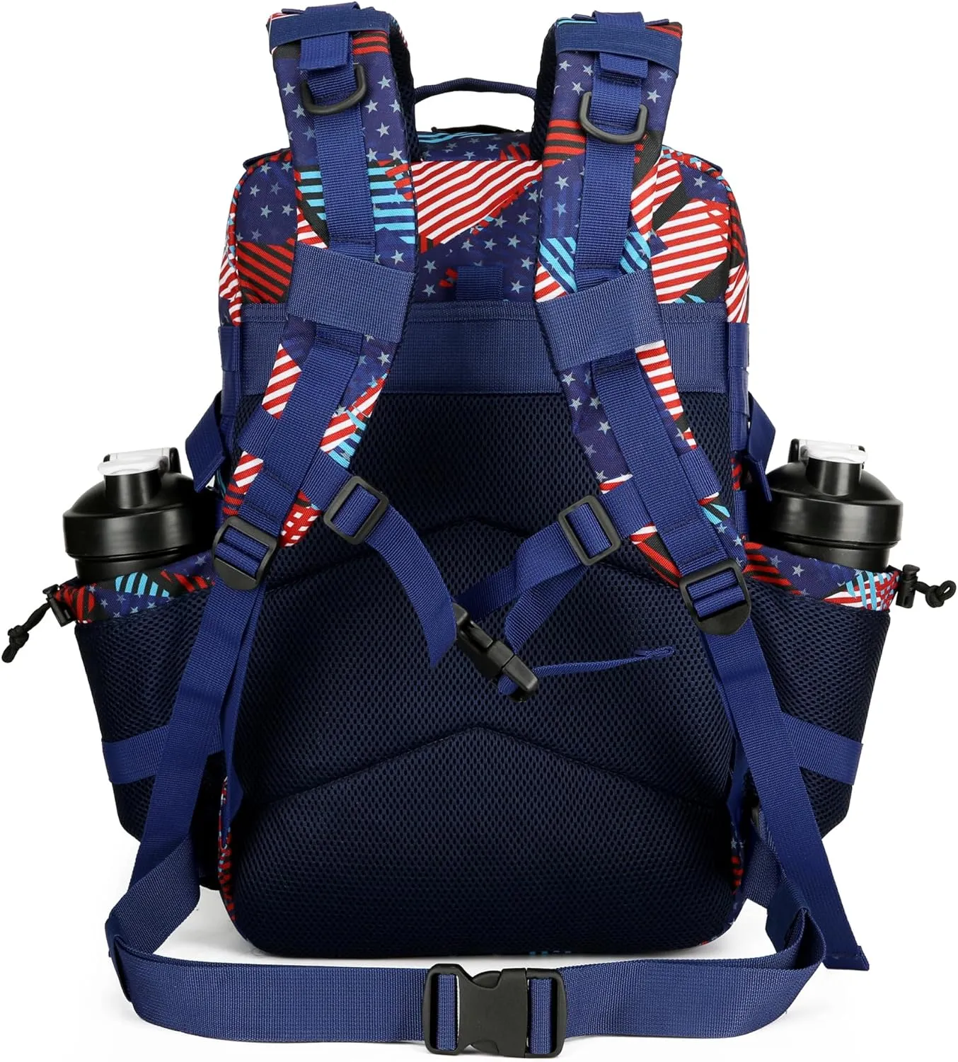 Military Tactical Backpacks Molle Army Assault Pack Hydration Pack Waist Belt Tactical Daypack Molle (SplicedFlag)