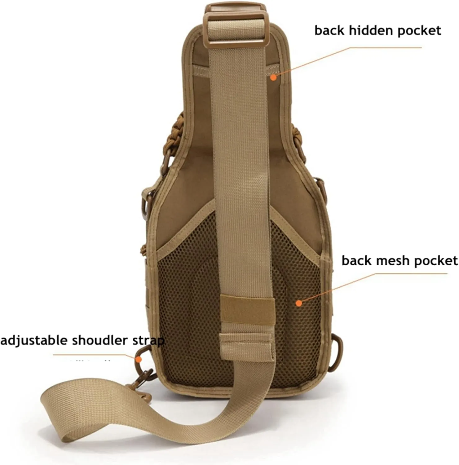 Military Tactical Shoulder Bag Sling Backpack Men Outdoor Chest Bag Climbing Camping Fishing Trekking Molle Bags