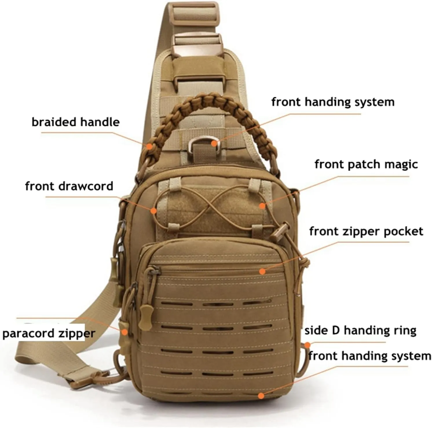 Military Tactical Shoulder Bag Sling Backpack Men Outdoor Chest Bag Climbing Camping Fishing Trekking Molle Bags
