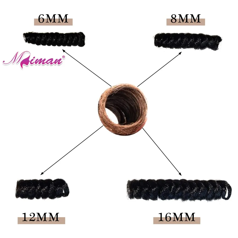 MIMAN 3 Packs 20 Inch Short Curly Crochet Hair for Black Women 8MM Spiral Curls Crochet Braids Synthetic Hair Extensions for Women DIY Mohawk Afro Braided Hairstyle (#1B)