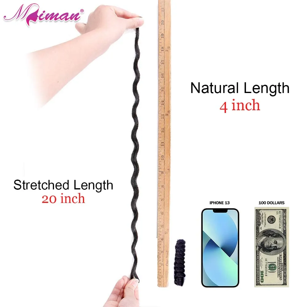 MIMAN 3 Packs 20 Inch Short Curly Crochet Hair for Black Women 8MM Spiral Curls Crochet Braids Synthetic Hair Extensions for Women DIY Mohawk Afro Braided Hairstyle (#1B)