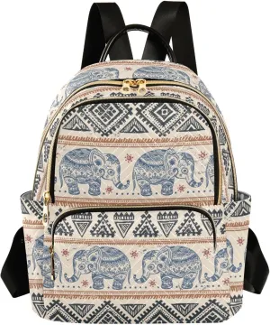 Mini Backpack Purse for Girls Elephant Casual Travel Daypacks Shoulder Bag for Ladies Women
