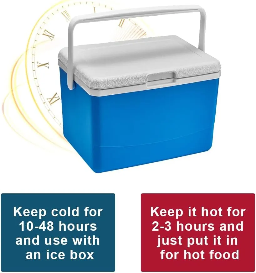 Mini Insulated Hard Cooler Lunch Box, 5 Quart Small Cooler with Handle, Portable Ice Retention Cooler Lunch Boxes for Camping, Picnic, Beach