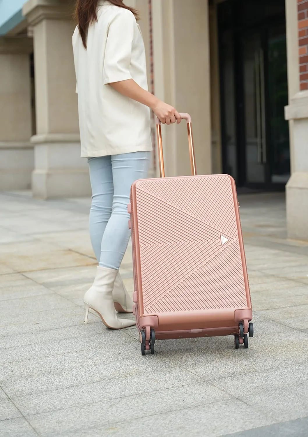 MKF Collection Polycarbonate Luggage Travel bags, TSA-approved lock Lightweight Wheeled Large Suitcases with wheels