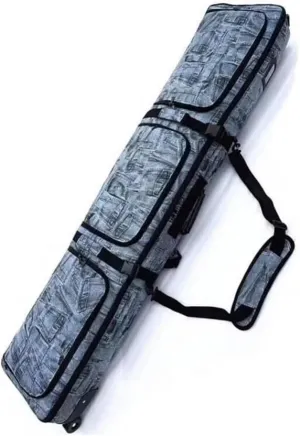 Mobile Padded Snowboard Bag Carrier, Low Roller Snowboard Bag, Ski and Snowboard Bag with Wheels, Padded Snowboarding Travel Bag for Flying, Ski Equipment Accessories
