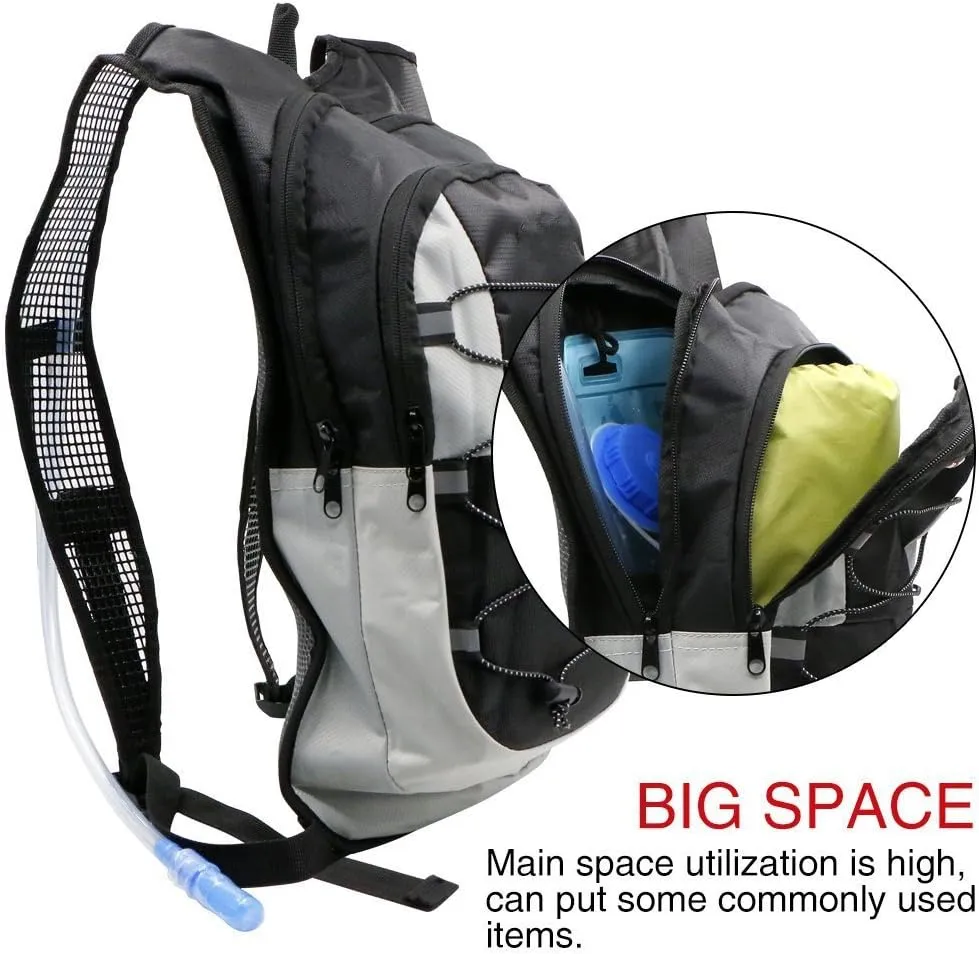 Monvecle Hydration Pack Water Rucksack Backpack Bladder Bag Cycling Bicycle Bike/Hiking Climbing Pouch   2L Hydration Bladder