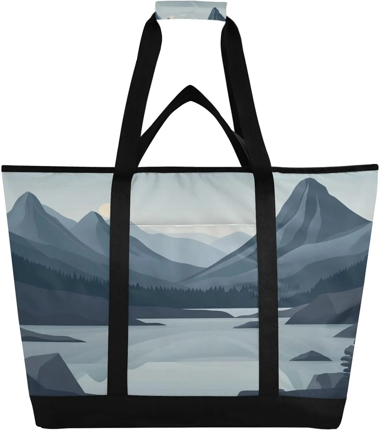 Mountain Leak Reusable Insulated Lunchbox Cooler Bag, Leakproof Kitchen Grocery Bag Collapsible Portable Cooler Tote Bag for Picnic, Camping, Office, Travel
