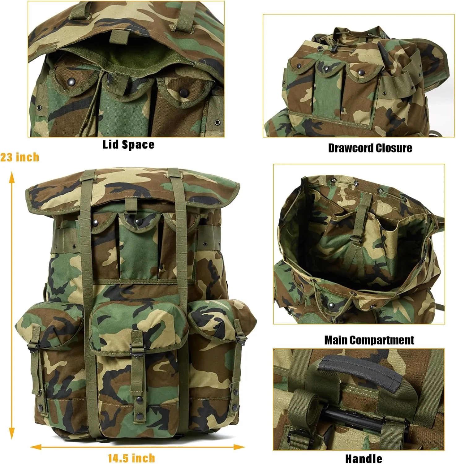 MT Military Alice Pack Army Survival Combat ALICE Rucksack Backpack