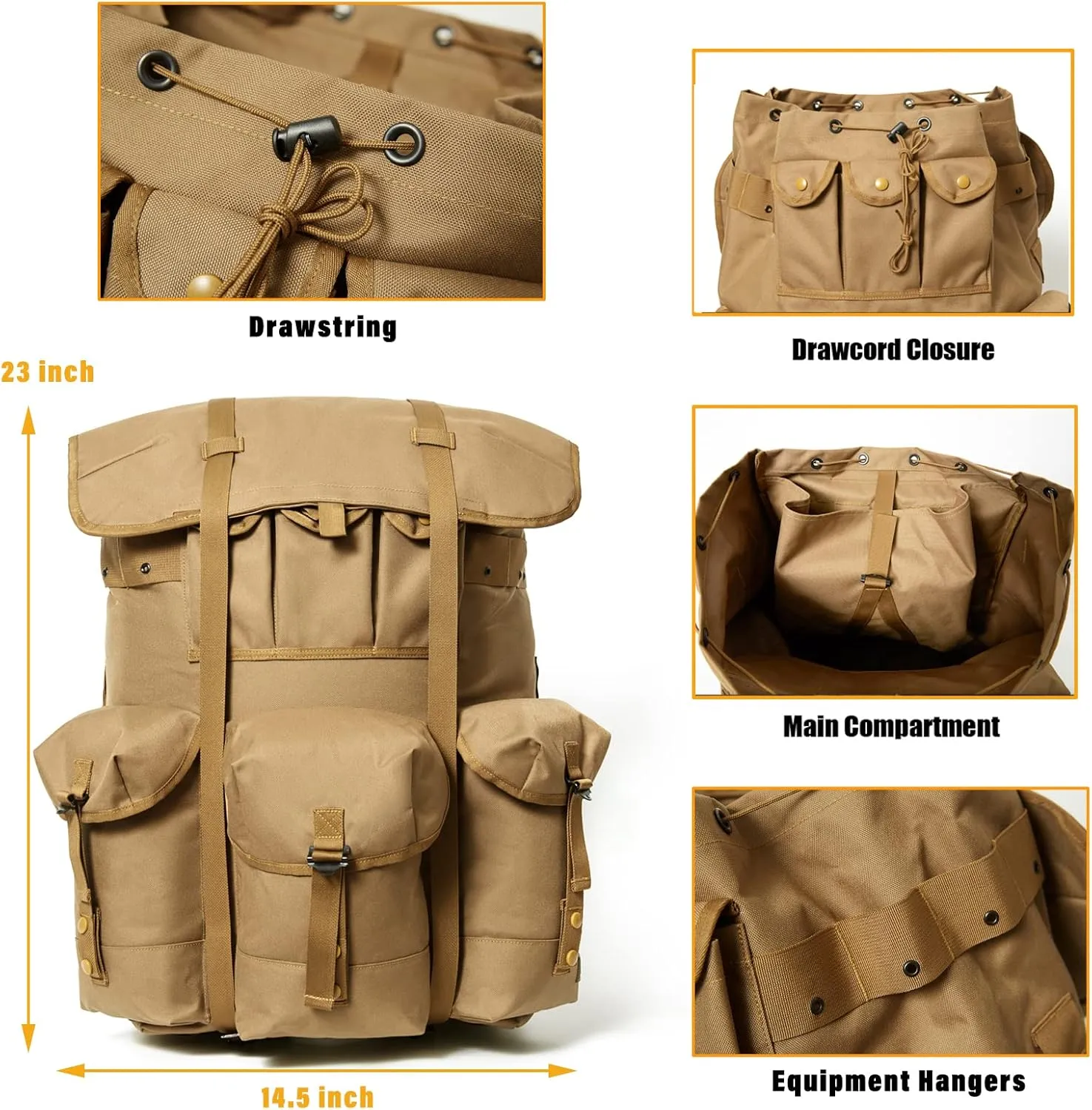 MT Military Alice Pack Army Survival Combat ALICE Rucksack Backpack