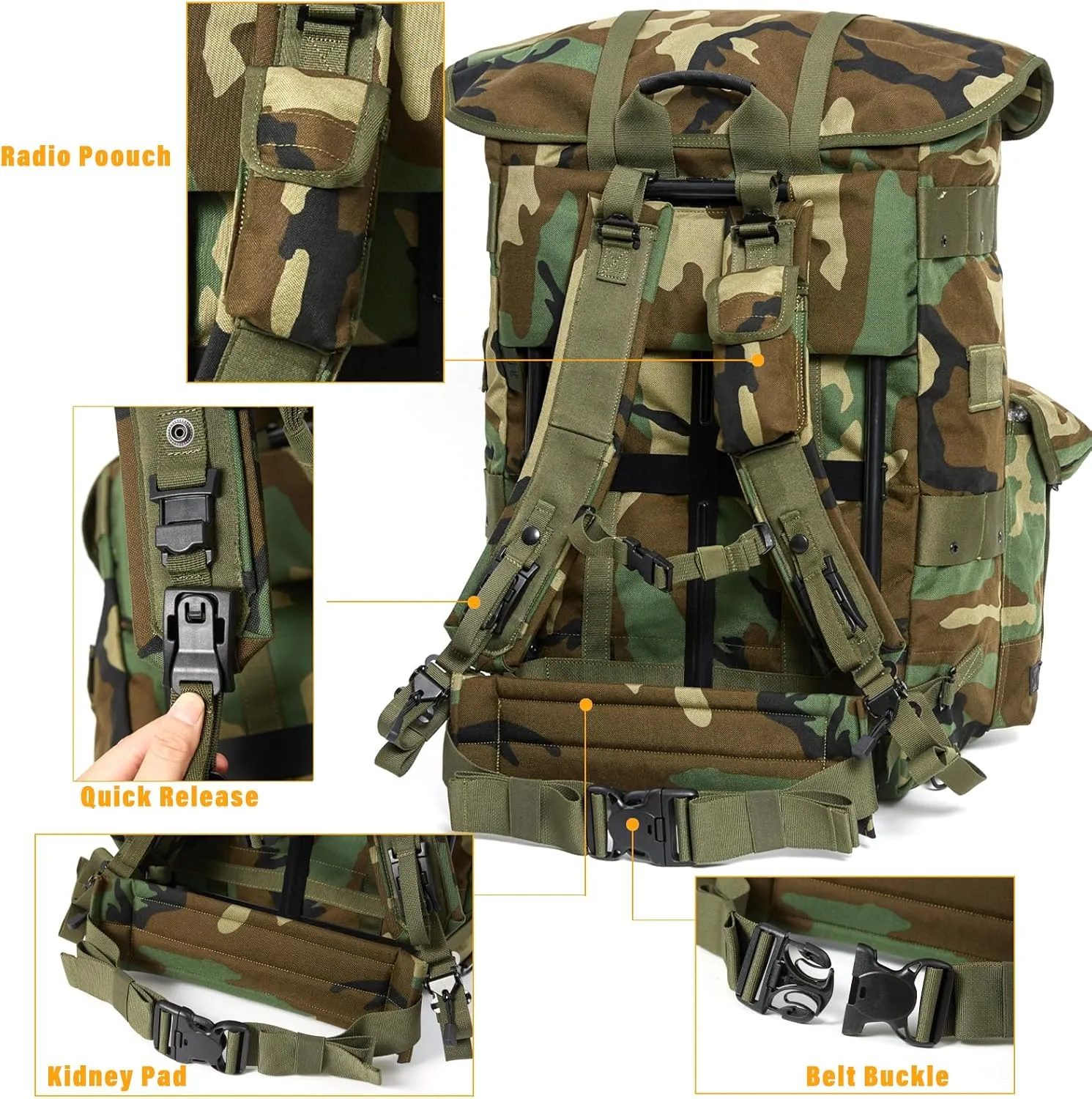 MT Military Alice Pack Army Survival Combat ALICE Rucksack Backpack