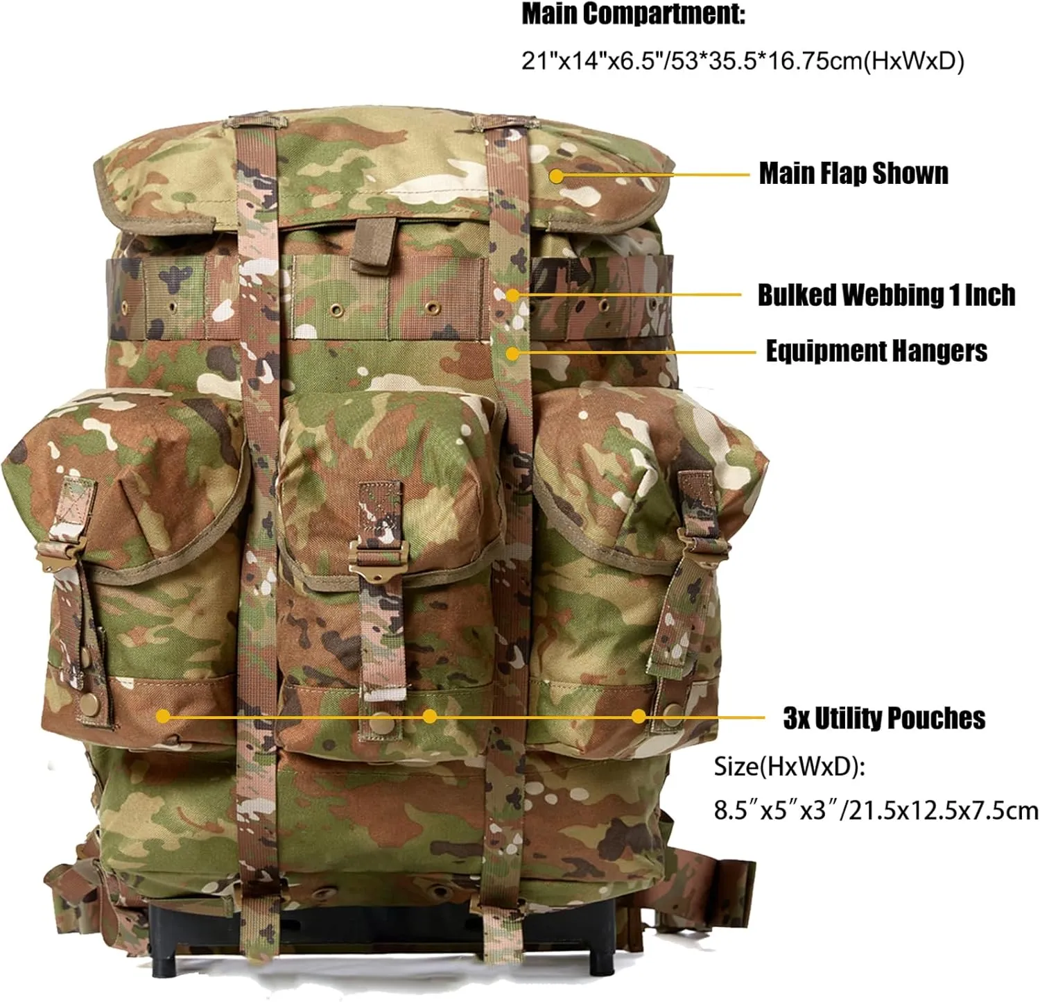 MT Military Alice Pack Army Survival Combat ALICE Rucksack Backpack
