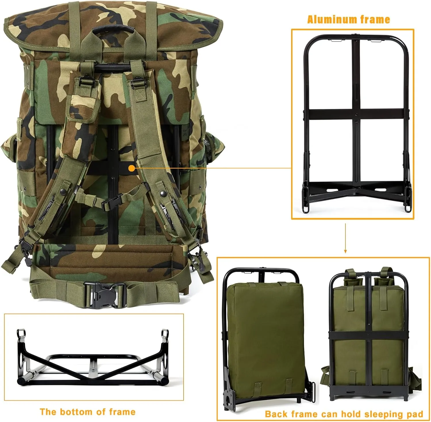 MT Military Alice Pack Army Survival Combat ALICE Rucksack Backpack