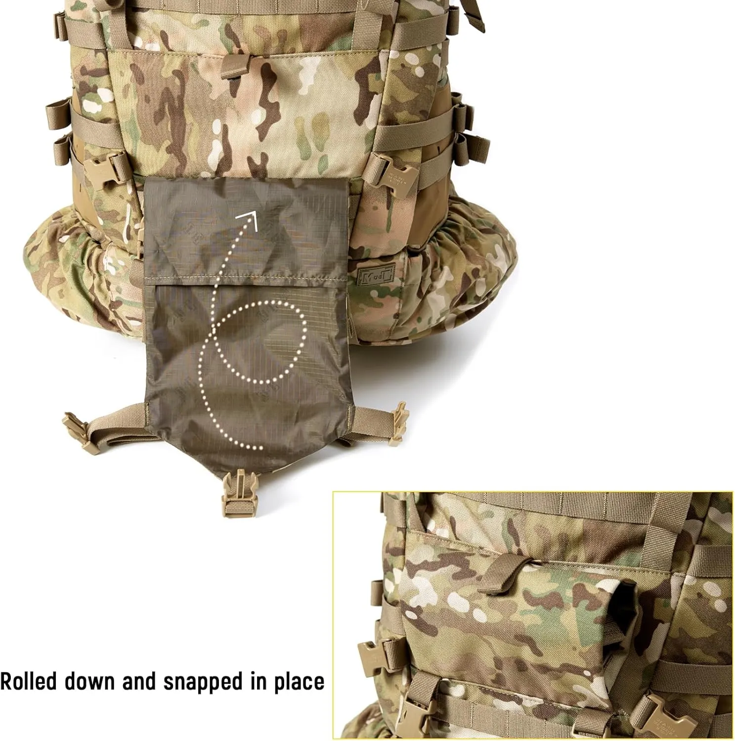 MT Military Army Large Rucksack with Detacheable Assault Backpack Hydration Pack Shoulder Straps and Waist Belt Metal Frame