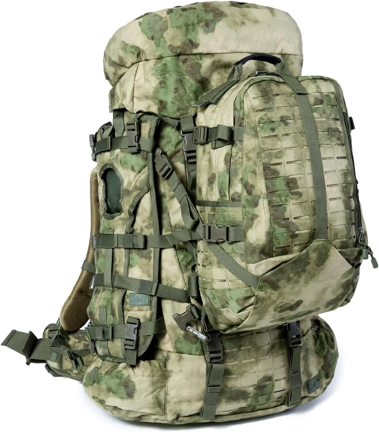 MT Military Army Large Rucksack with Detacheable Assault Backpack Hydration Pack Shoulder Straps and Waist Belt Metal Frame