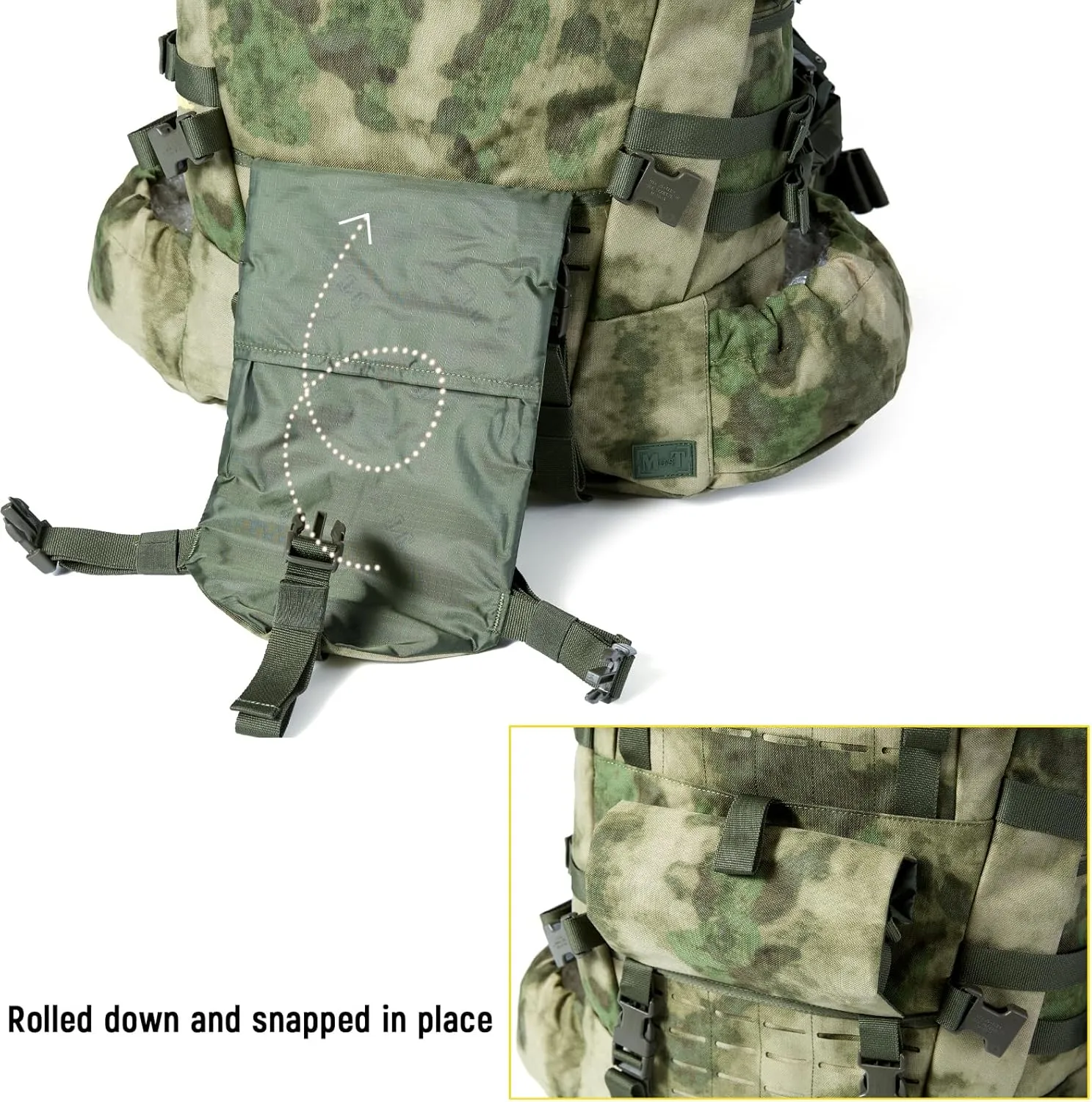MT Military Army Large Rucksack with Detacheable Assault Backpack Hydration Pack Shoulder Straps and Waist Belt Metal Frame