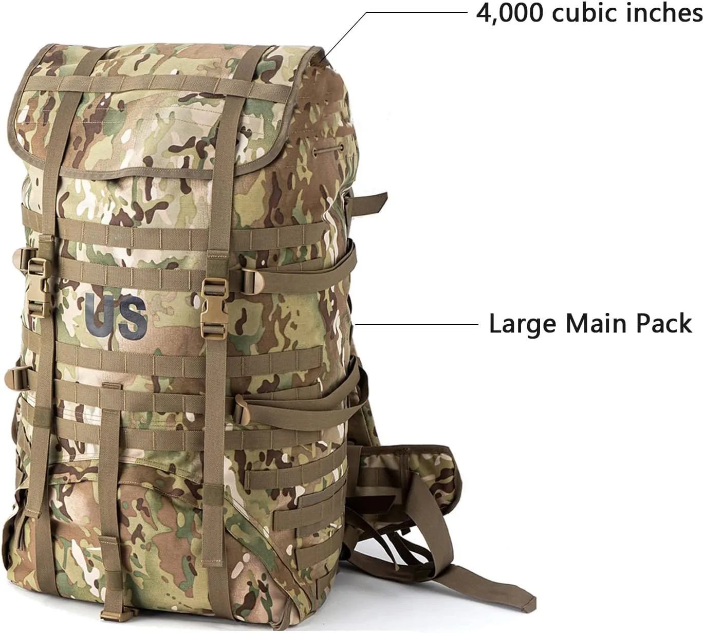 MT Military MOLLE 2 Large Rucksack with Frame, Army Tactical Backpack
