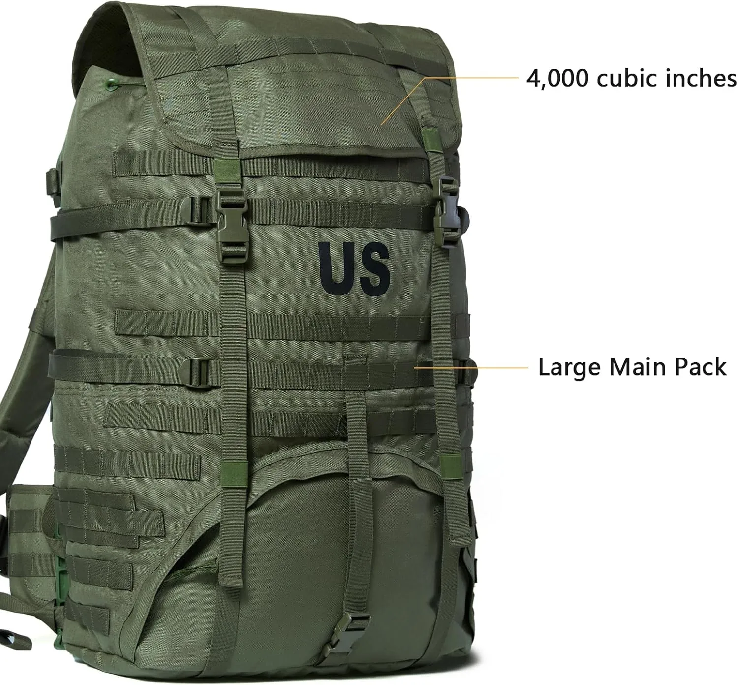 MT Military MOLLE 2 Large Rucksack with Frame, Army Tactical Backpack