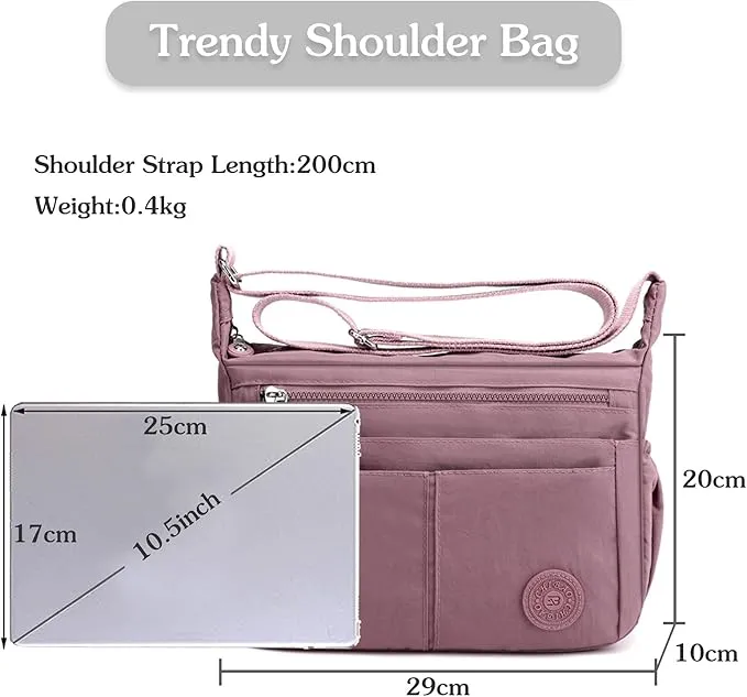 Multi-Pocket Large Capacity Waterproof Casual Crossbody Bag Shoulder Bag