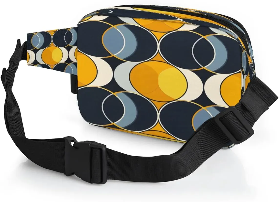 Multicolor Cool Pattern Fanny Packs for Women Men Waterproof Waist Bag with Adjustable Strap Belt Bag for Travel Running Hiking