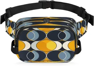Multicolor Cool Pattern Fanny Packs for Women Men Waterproof Waist Bag with Adjustable Strap Belt Bag for Travel Running Hiking