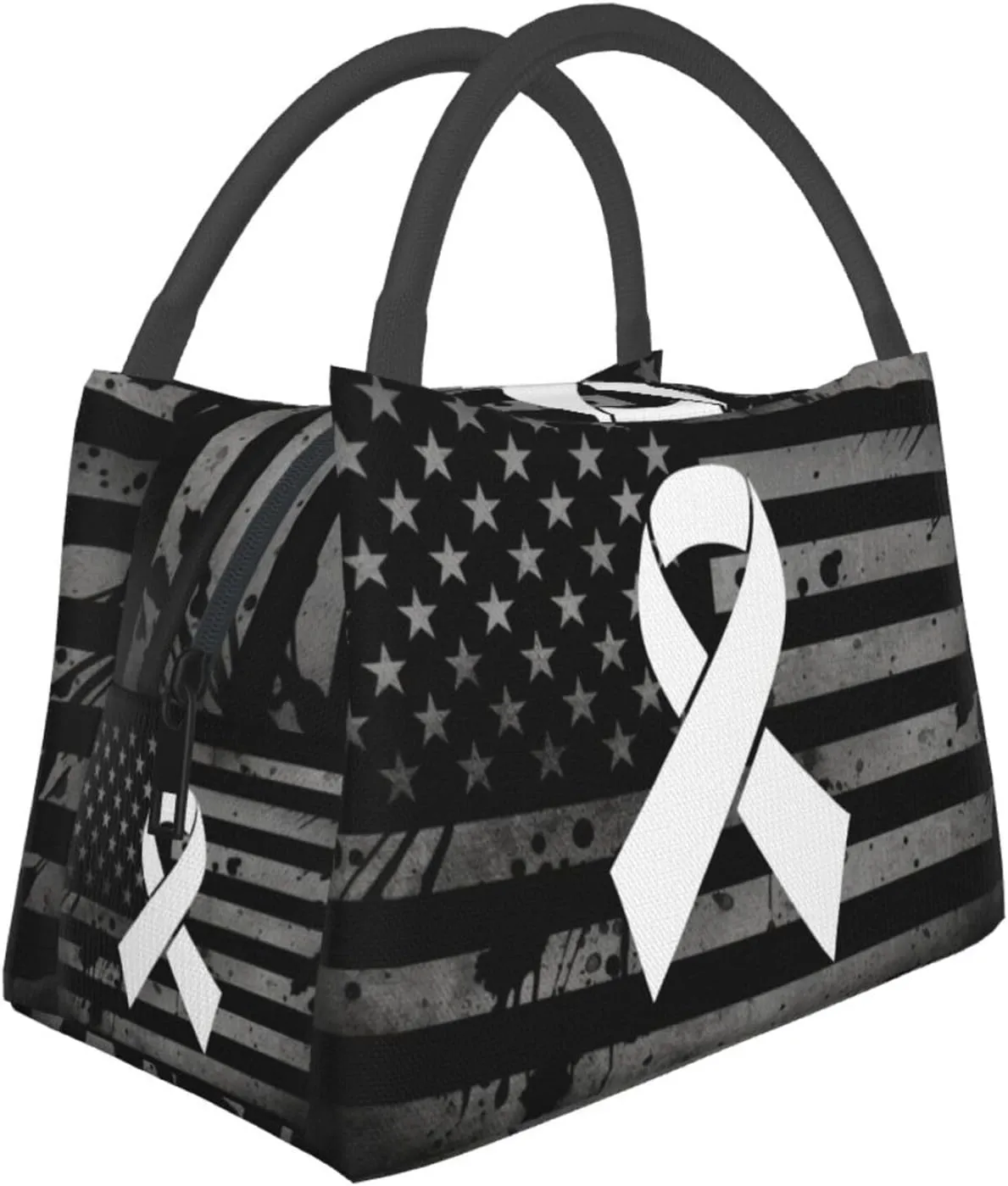 Multiple Hereditary Exostoses Awareness White Ribbon Lunch Box Large Portable Collapsible Insulated Cooler Lunch Tote for Men Women40