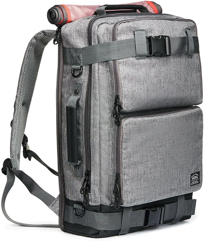 Multipurpose Outdoor Backpack, Hiking Rucksack,Travel Duffel Bag fits 15.6 Laptop Grey