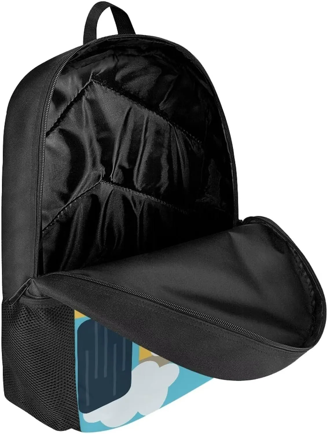 Mumeson 17" Backpack Kids School Bookbag,Cartoon Bus Backpacks Satchel for Teen Boys Casual Rucksack Daypack Black Daily Rucksack