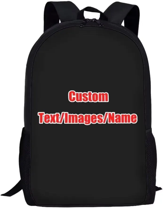 Mumeson Customized Personalization Schoolbag Kids Backpack 17 Inches Laptop Tablet Notebook Holder Backpack Bookbags Casual Rucksack for Teen