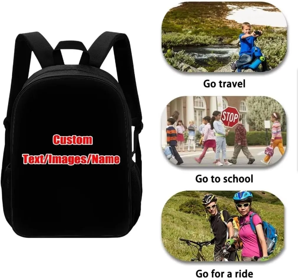 Mumeson Customized Personalization Schoolbag Kids Backpack 17 Inches Laptop Tablet Notebook Holder Backpack Bookbags Casual Rucksack for Teen