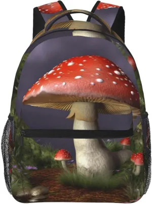 Mushroom Backpack for Men Women Casual Daypack Laptop Backpack Computer Bag Travel Laptop Bag