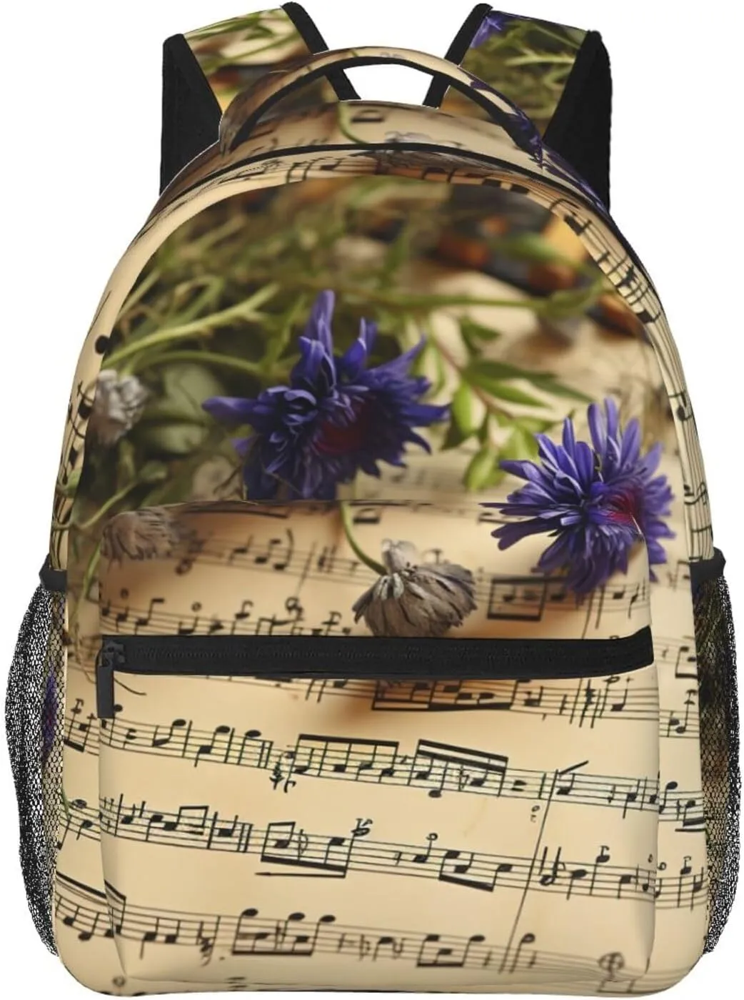 Music Sheet Backpack for Men Women Casual Daypack Laptop Backpack Computer Bag Travel Laptop Bag