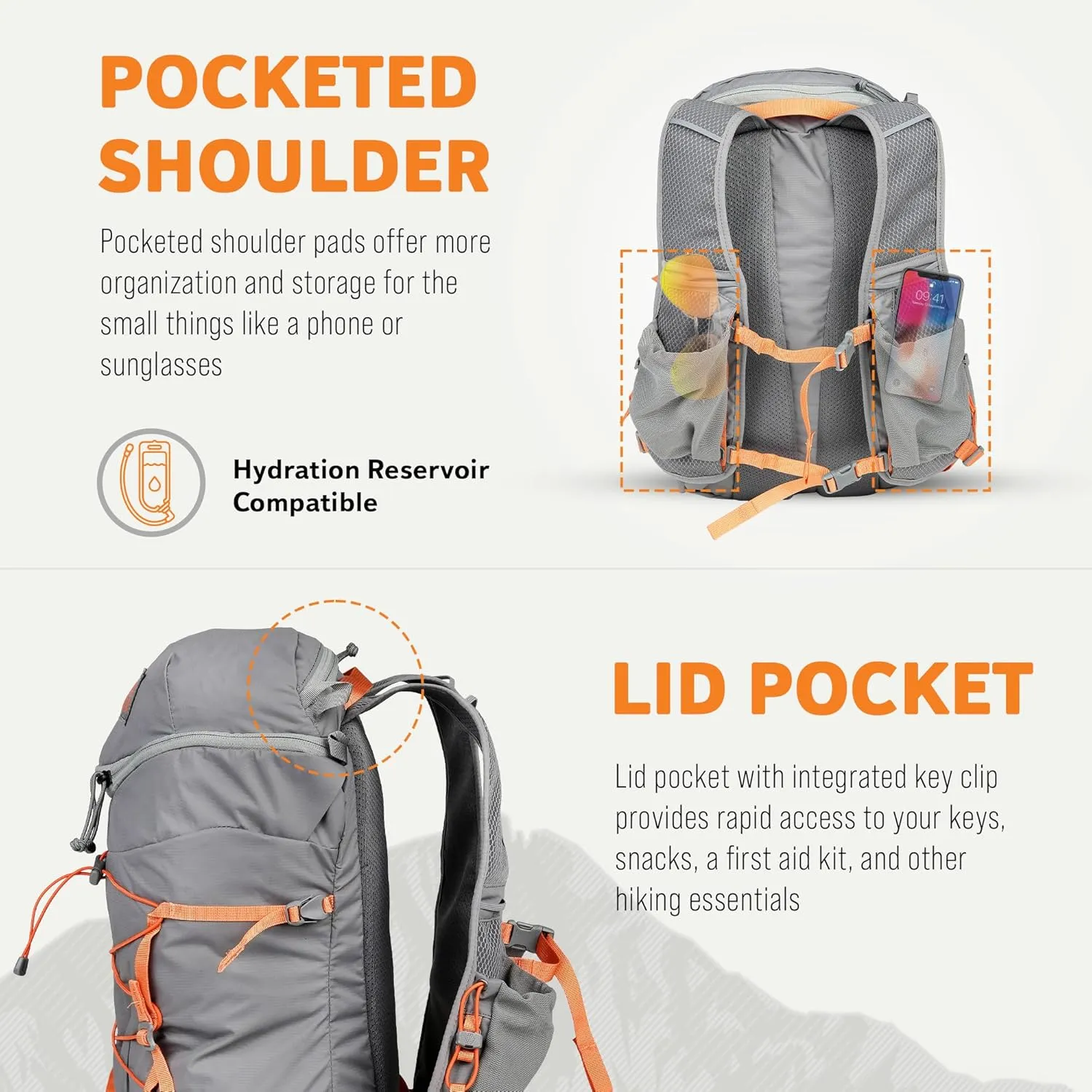 Mystery Ranch Gallagator 15 Travel Bag to Hiking Backpack Daypack, Gravel, L/XL