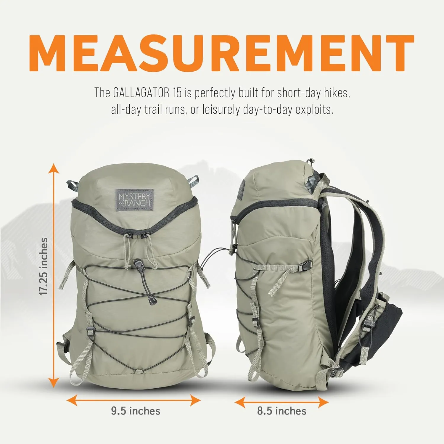 Mystery Ranch Gallagator 15 Travel Bag to Hiking Backpack Daypack, Twig, L/XL