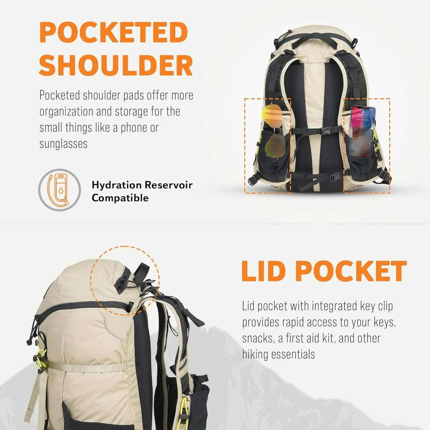 Mystery Ranch Gallagator 25 Travel Bag to Hiking Backpack Daypack, Hummus Dobby, S/M