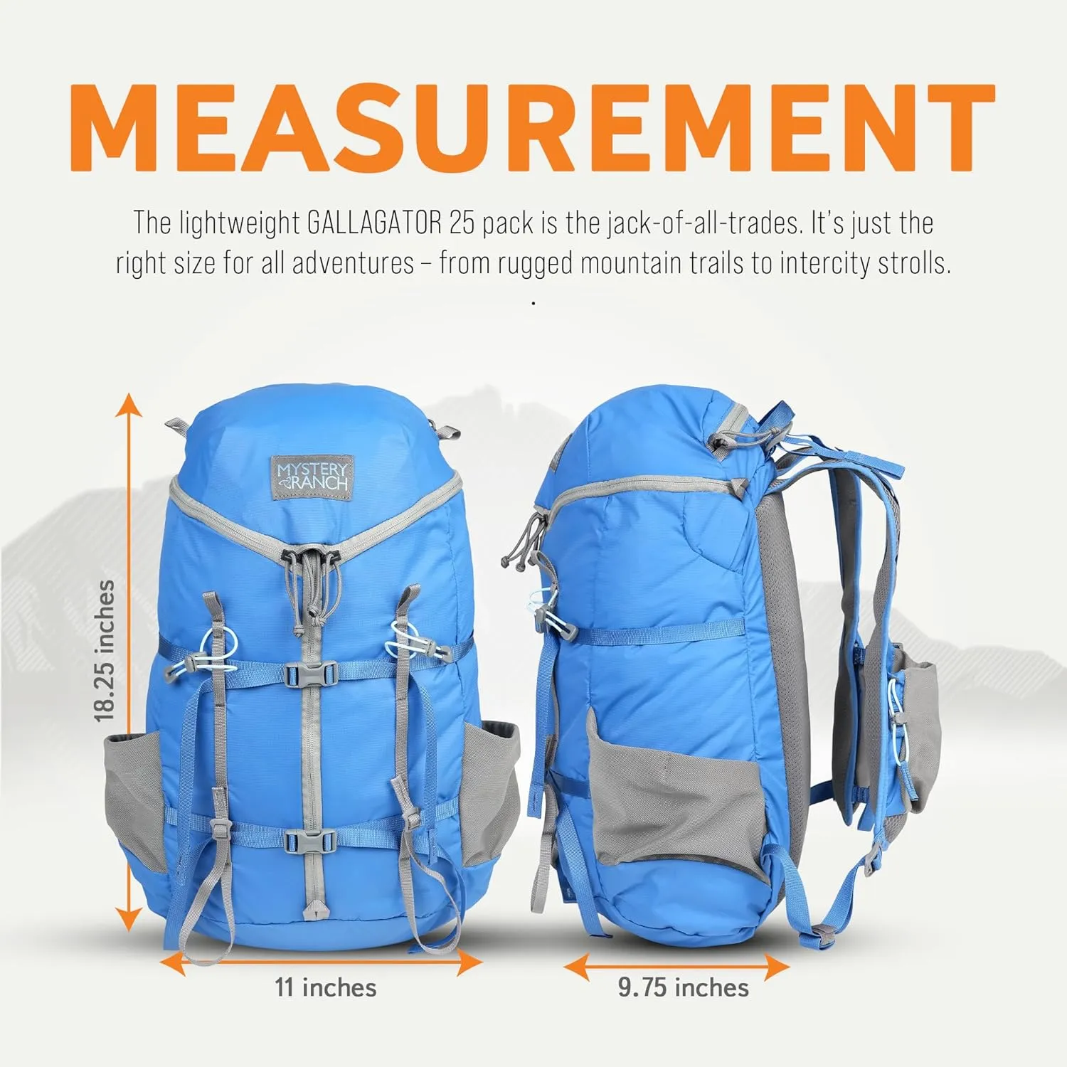 Mystery Ranch Gallagator 25 Travel Bag to Hiking Backpack Daypack, Pacific, S/M