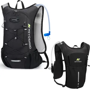 N NEVO RHINO Lightweight Water Backpack with 2L Water Bladder, Running Vest with 1.5L Water Bladder, Hydration Water Vest for Hiking, Trail Running, Marathons, Cycling