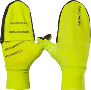 Nathan Convertible Glove to Mitt with Reflective Print. Touch Screen Finger for Smartphone Use. for Running and Outdoor Sports. Glove to Mitten.