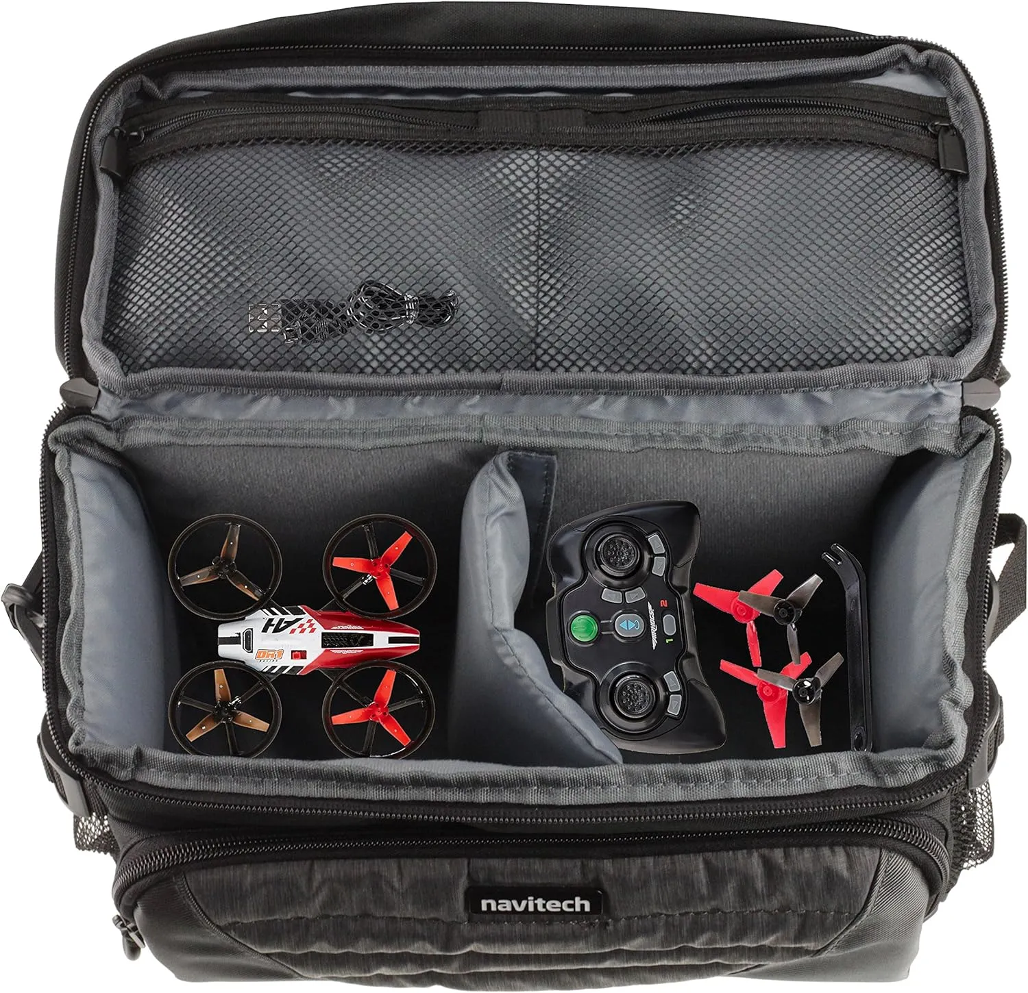 Navitech Grey Drone/Quadcopter Carry Bag Case Compatible With Cheerson CX-10D CX10D RC Mini Nano Drone