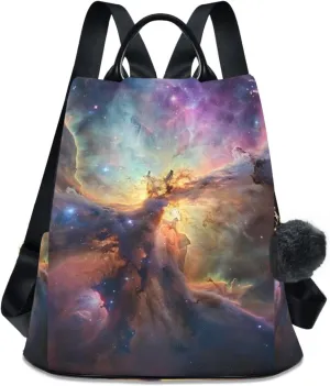 Nebula Space Space View Backpack for Women Anti Theft Large Fashion Travel Shoulder Bag Purse Rucksack Lightweight