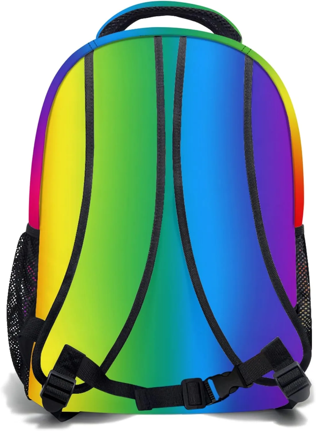 Neon Gradient Color Ergonomics Backpack Waterproof Travel Bags Casual Daypacks Notebook Laptop 17 Inch