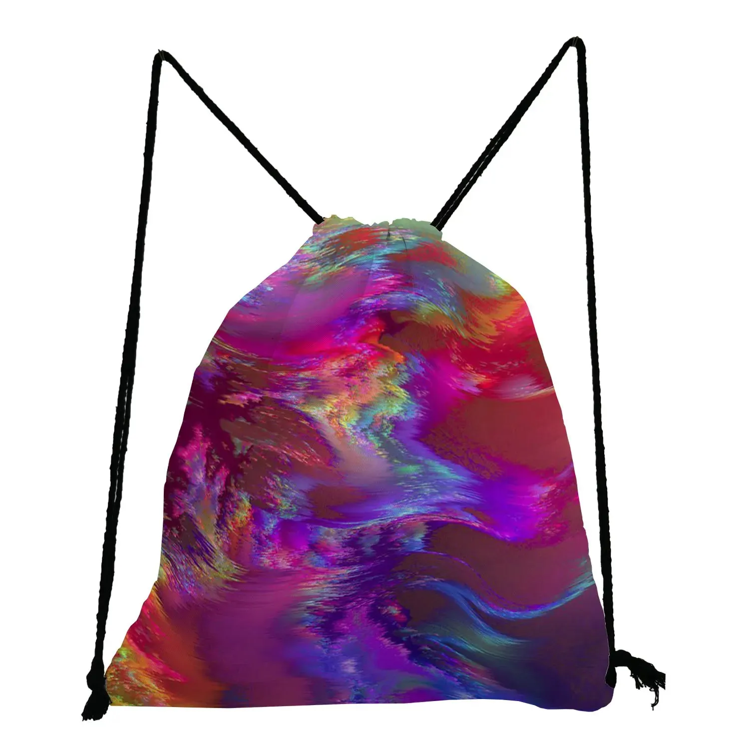 New Trend Colorful Fashion Print Backpacks For Students Rainbow Colors Art Creativity Women Drawstring Pocket Notebook Shoes Bag