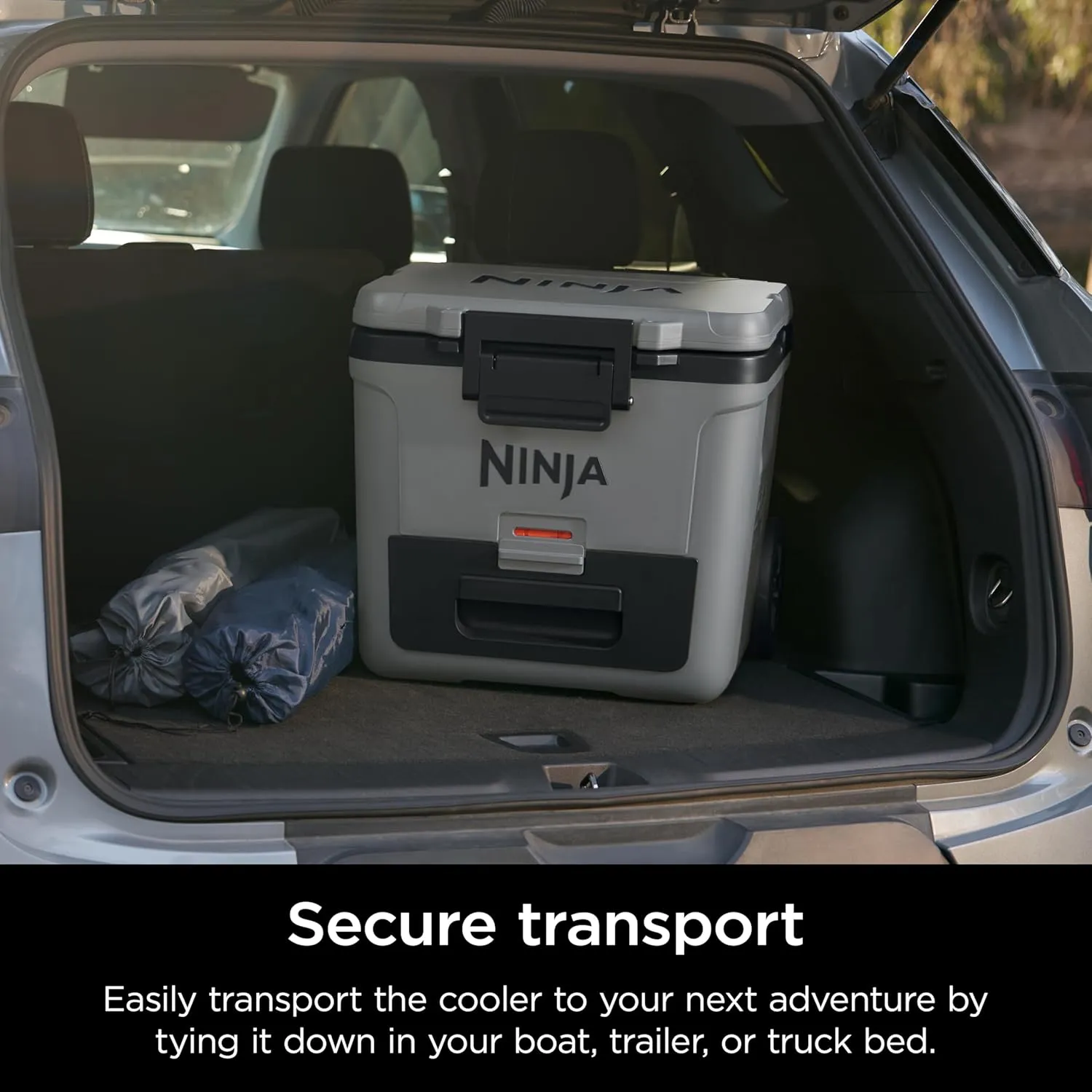 Ninja | Cooler | FrostVault 30QT Cooler with Wheels | Insulated with Temp Dry Storage Drawer | Keeps Ice Cold for Days | for The Beach, Camping, Picnics & More | Charcoal Gray | FB230CG