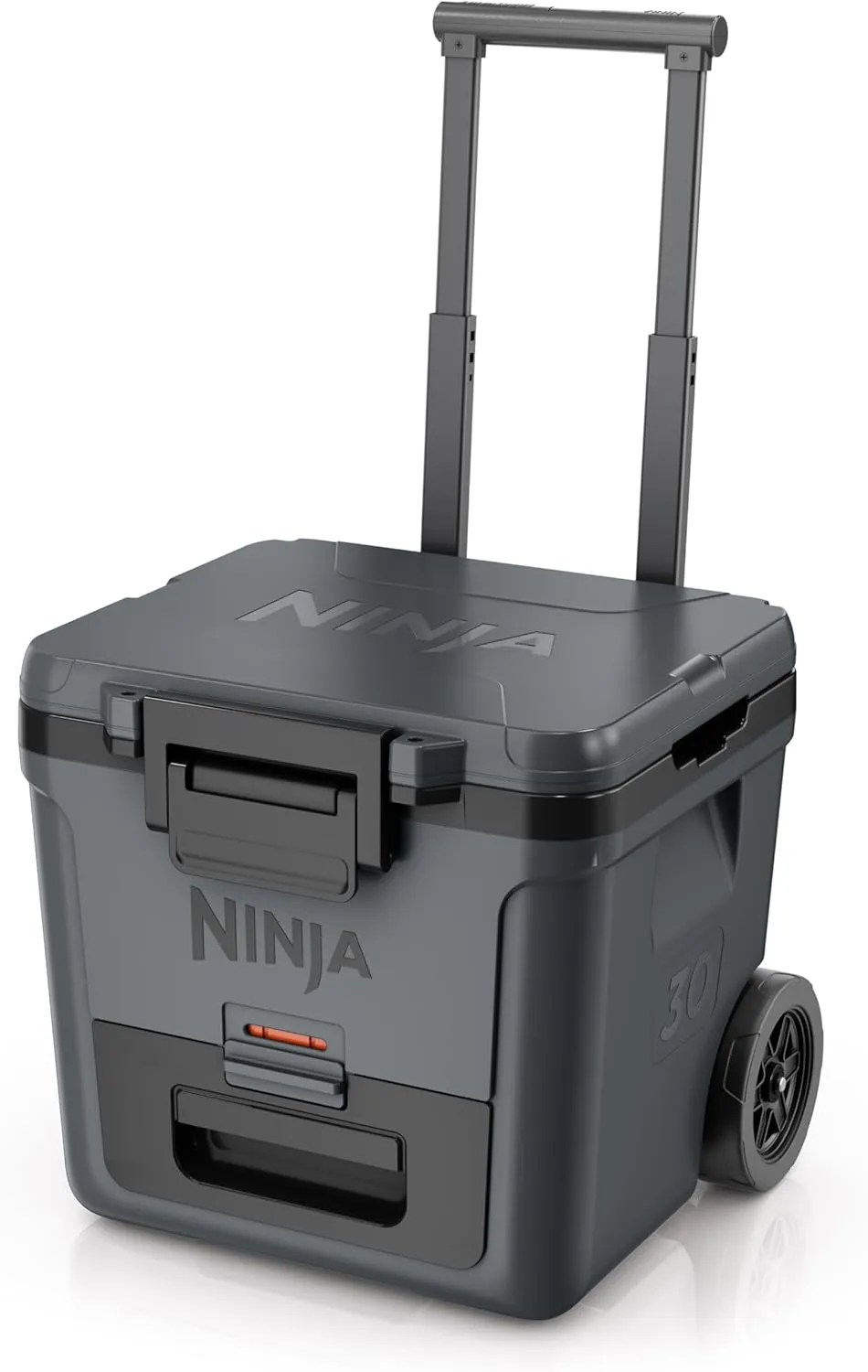 Ninja | Cooler | FrostVault 30QT Cooler with Wheels | Insulated with Temp Dry Storage Drawer | Keeps Ice Cold for Days | for The Beach, Camping, Picnics & More | Charcoal Gray | FB230CG