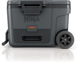 Ninja | Cooler | FrostVault 45QT Cooler with Wheels | Insulated with Temp Dry Storage Drawer | Keeps Ice Cold for Days | for The Beach, Camping, Picnics & More | Grey | FB245CG