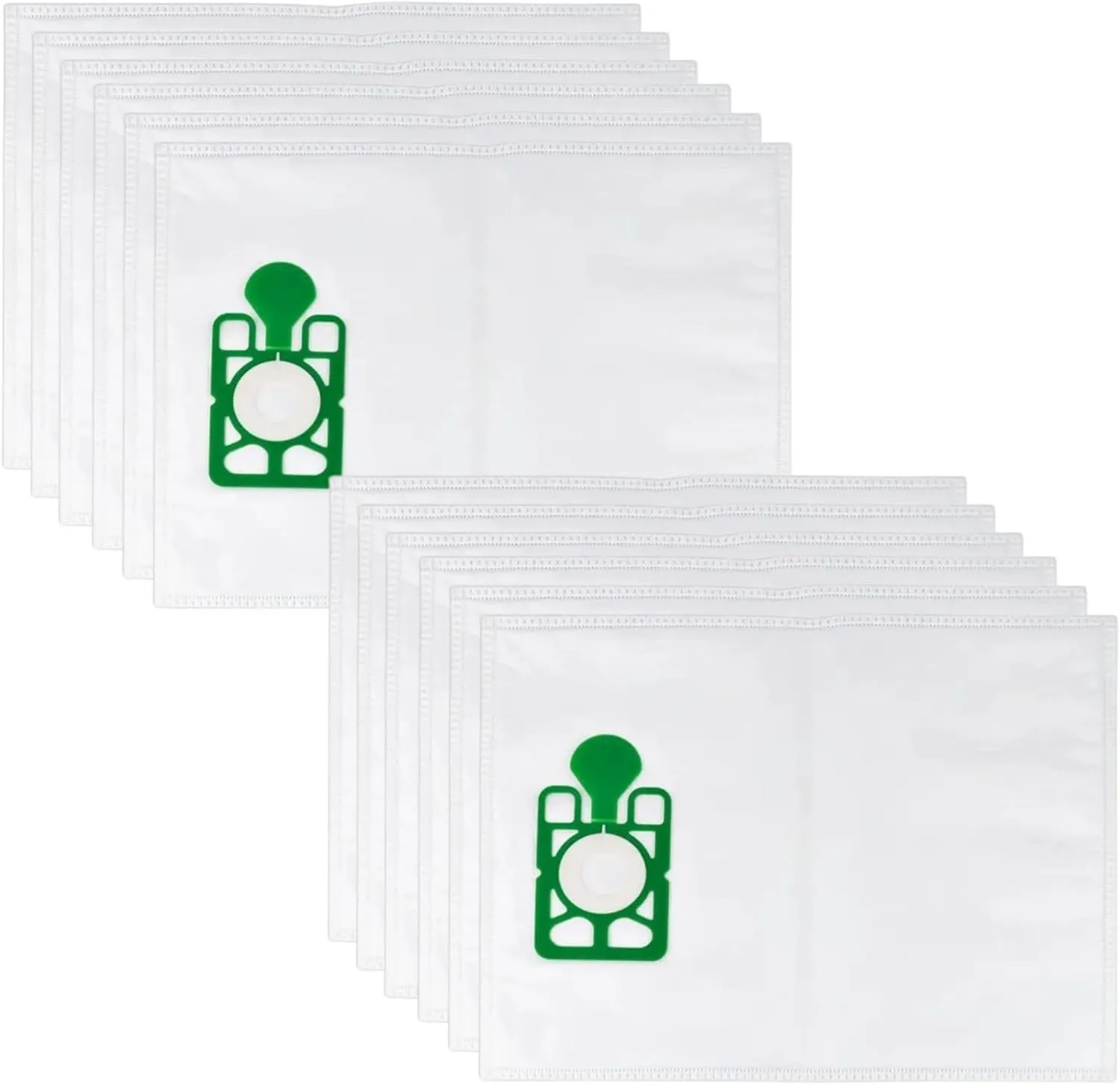 Nispira 604015 Vacuum Cleaner Microfibre Poly Dust Bags for Henry Numatic Hetty Basil James, 12 Packs